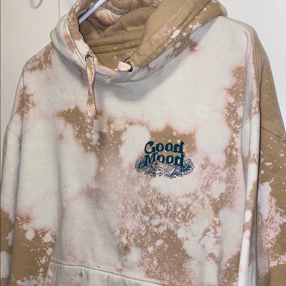 SCW Large Good Mood Bleach Dye Hoodie - Picture 13 of 15